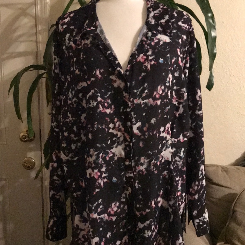 Artsy Confetti Button Down Top